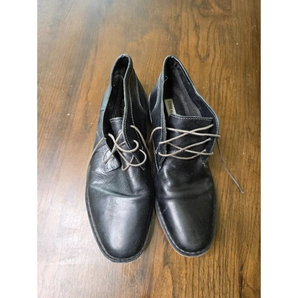 Steve Madden Harken 017 Chukka Mens Black Leather Boots - Size 9.5